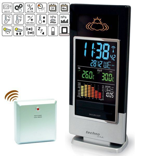 Метеостанція Technoline WS6502 Black/Silver (WS6502) купити в Україні