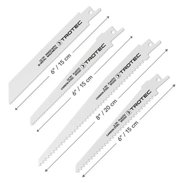 Набір пиляльних полотен для пили шабельної Trotec 10 pieces Wood/Metal/Plastic Set (6215001205) купити в Україні